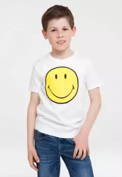 Logoshirt Футболка "Смайлик" с великолепным смайликом, белый