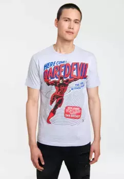 Logoshirt Футболка "Сорвиголова", с крутым принтом спереди, серый