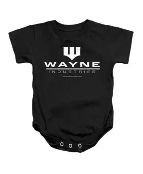 Логотип Baby Wayne для девочек на черном комбинезоне Batman, черный