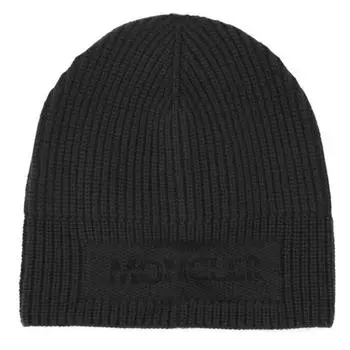 Логотип бренда Charcole Beanie Moncler, серый