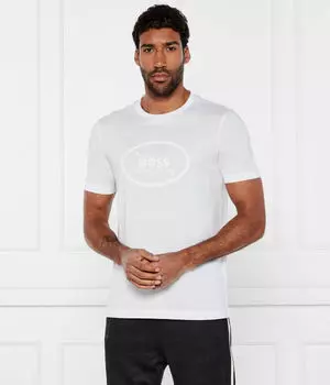 Логотип футболки наследие Regular fit Boss Green, белый