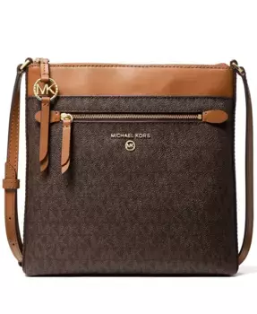 Логотип Jet Set Charm Small North South Плоская Сумка Через Плечо Michael Kors, коричневый