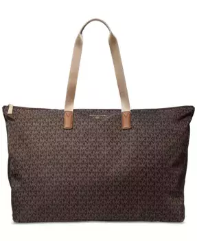 Логотип Jet Set Travel большая складная нейлоновая сумка-тоут Michael Kors, коричневый