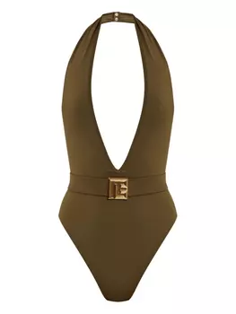 Логотип купальника Balmain, зеленый