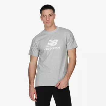 Логотип на футболке New Balance, серый