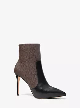 Логотип Rue и кожаные ботинки Michael Kors, черный