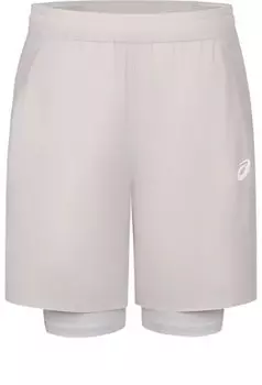 Логотип шорт Asics, белый