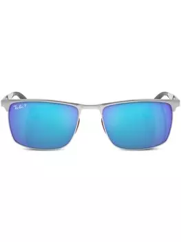 Логотип-табличка Chromance Солнцезащитные очки Ray-Ban, серебристый