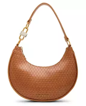 Лохан-W Тисненая плетеная маленькая сумка-хобо Steve Madden, коричневый