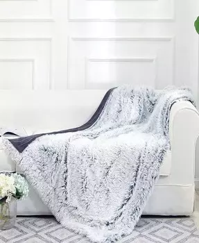 Лохматое одеяло Cheer Collection, серый