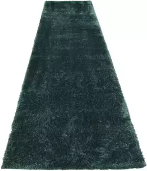 Лохматый бегун для дома "Малин", прямоугольный, однотонный, слегка блестящий, особенно пушистый благодаря микрофибре Home affaire 67х230 см, цвет emerald