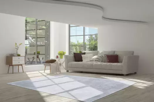 Лохматый ковер Calo-Deluxe "Vossi 111", прямоугольный, особенно мягкий благодаря микрофибре, для гостиной 200х290 см, цвет silberfarben