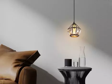 LOIS Подвесной светильник с 1 лампочкой и стеклянными кристаллами, 12,5см Globo Lighting