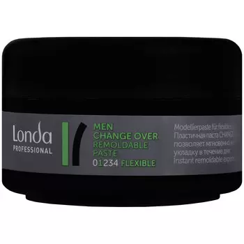 Londa, Men Change Over Remoldable Paste, эластичная паста для укладки мужских волос, не слипается, не утяжеляет, 75 мл