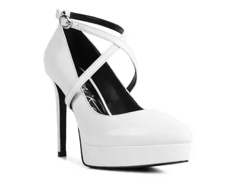 London Rag Dust Platform Pump, белый