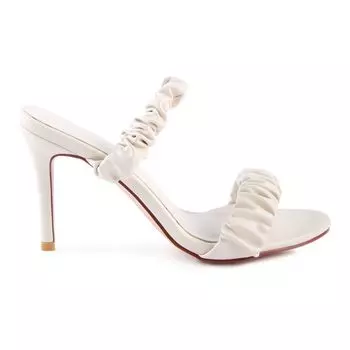 London Rag, собранный вокруг женских босоножек на каблуке без шнуровки London Rag, белый