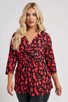 Лондонский узел спереди сверху Yours Curve, красный