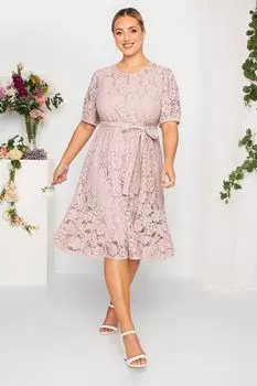 Лондонское кружевное платье Yours, розовый