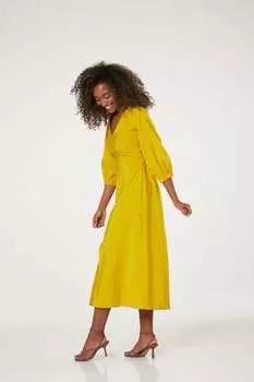 Лондонское платье с открытой спиной Closet, желтый