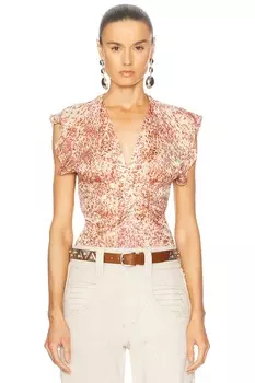 Лоне Топ Isabel Marant, цвет Light Red & Ecru