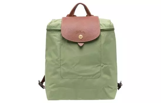 LONGCHAMP Холщовый рюкзак Le Pliage, стандартный, женский, зеленый