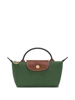 Longchamp косметичка на молнии, зеленый