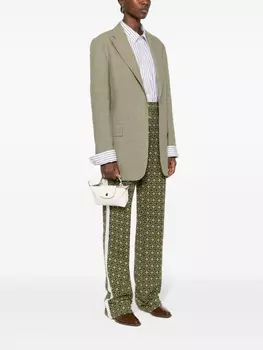 Longchamp мини-сумка с тисненым логотипом, белый