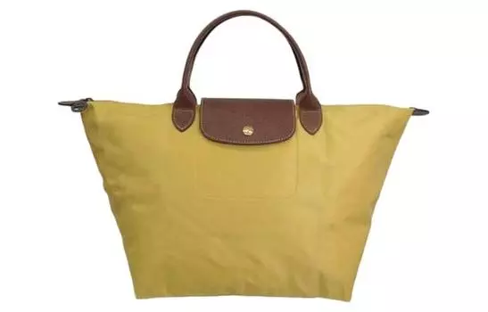 LONGCHAMP Нейлоновая сумка-мессенджер Le Pliage Dumpling Bag, дорожная сумка среднего размера, женская, желтого цвета