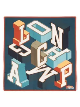 Longchamp платок Longchamp University, синий