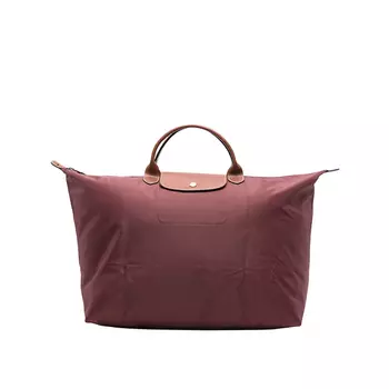 LONGCHAMP Портативная дорожная сумка Le Pliage из полиамидного холста с покрытием, небольшого размера, унисекс, бордового цвета