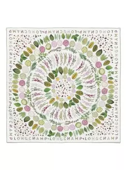 Longchamp шарф Herbarium, белый