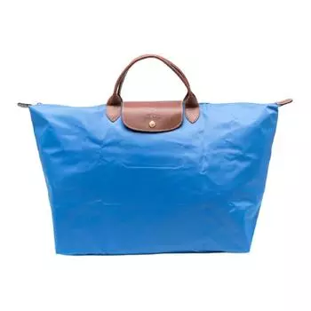 LONGCHAMP Сумка-чемодан Le Pliage из коровьей кожи, портативная, на одно плечо, женская, цвет "бриллиантовый синий"