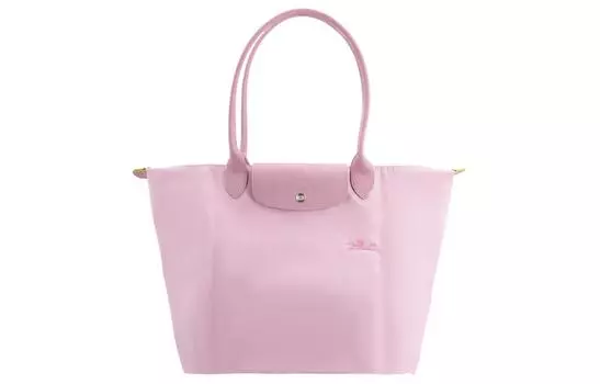 LONGCHAMP Сумка-мессенджер Le Pliage из зеленой коровьей кожи с отделкой, наплечная сумка большого размера, женская, розового цвета