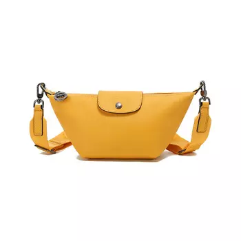 LONGCHAMP Сумка-мессенджер Le Pliage Xtra из коровьей кожи, женская, цвет миндально-желтый