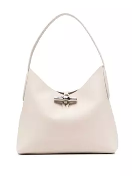 Longchamp сумка на плечо Roseau среднего размера, нейтральный цвет