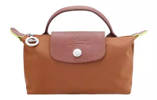 LONGCHAMP Сумка-пельмень Le Pliage из зеленой коровьей кожи, женская, брендового цвета