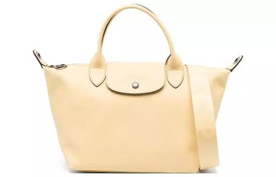 LONGCHAMP Сумка-пельмень Le Pliage Xtra из коровьей кожи, на одно плечо, стандартная женская, желтого цвета