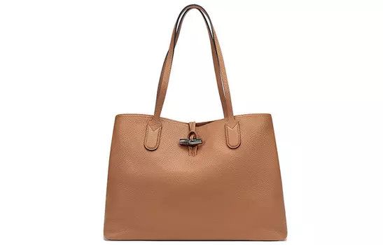 LONGCHAMP Сумка-шоппер из коровьей кожи Roseau, женская сумка через плечо, натуральная
