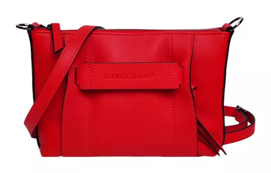 LONGCHAMP Сумка-шоппер из телячьей кожи 3D, сумка-шоппер, сумка через плечо, Trumpets, женская, красная