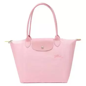 LONGCHAMP Сумка-шоппер Le Pliage из зеленой коровьей кожи, сумка для покупок, дамская сумочка, сумка через плечо, женская, розовая, среднего размера