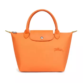 LONGCHAMP Женская сумка Le Pliage Green из переработанного холста на одно плечо, небольшого размера, оранжевого цвета