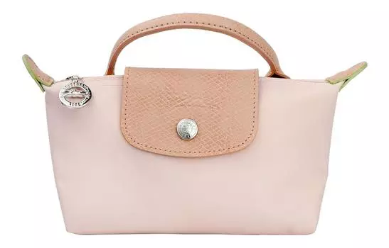 LONGCHAMP Женская сумка-шоппер Le Pliage Green Canvas Tote Bag, Cherry Blossom Pink