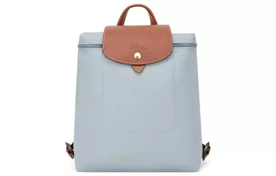 LONGCHAMP Женский рюкзак Le Pliage из переработанного полиамида, цвет синий и коричневый