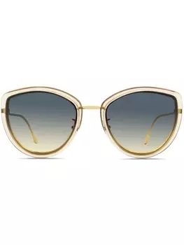 Longines butterfly-frame sunglasses, золотистый