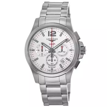 Longines Conquest VHP Chronograph Серебряный циферблат Стальные мужские часы L3.717.4.76.6