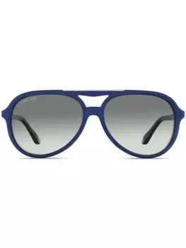 Longines pilot-frame sunglasses, синий