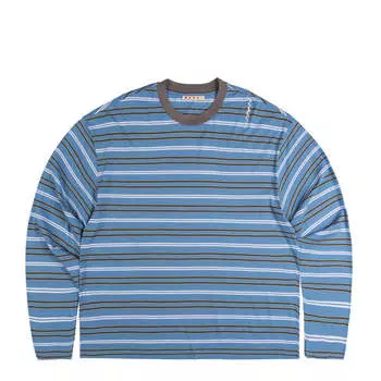 Лонгислив striped longsleeve jersey Marni, голубой