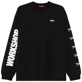 Лонгслив 032C Nerve Shatter Boxy Long-Sleeve 'Faded Black', черный