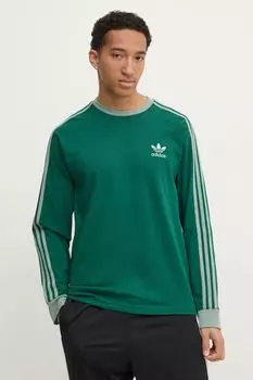 Лонгслив 3-Stripes Adidas Originals, зеленый