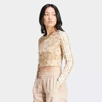 Лонгслив 3-Stripes Crop Top Cargo Gorp Core Pack adidas Originals, цвет magic beige